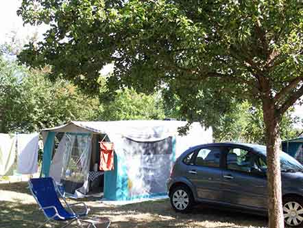Caravan pitches at the campsite