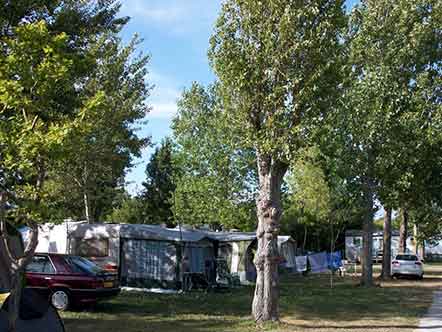 Caravan pitches at the campsite